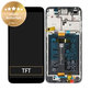 Schermo per Huawei Y5p, Vetro touch con cornice, batteria, Black, 02353RJP, Genuine Service Pack