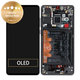 Schermo per Huawei P30, Vetro touch con cornice, batteria, Black, 02354HLT, Genuine Service Pack