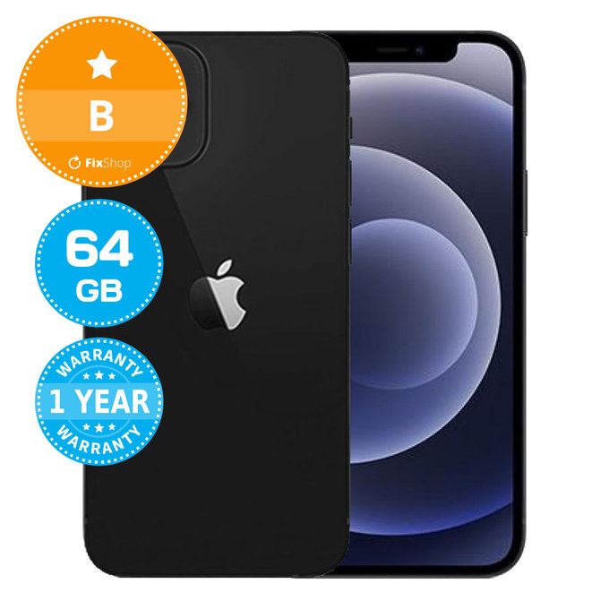 Apple iPhone 12 Mini Black 64GB B Ricondizionato