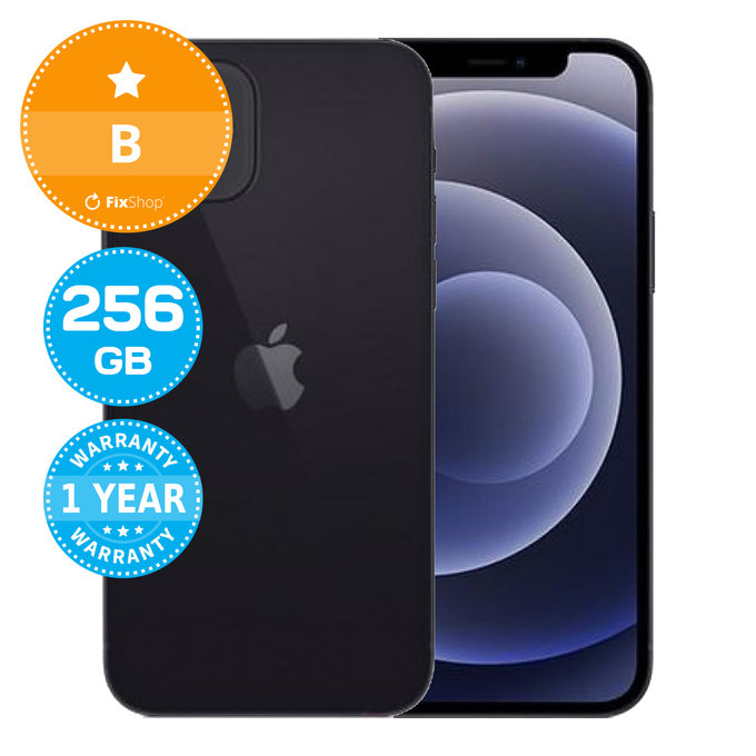 Apple iPhone 12 Black 256GB B Ricondizionato
