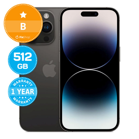 Apple iPhone 14 Pro Space Black 512GB B Ricondizionato