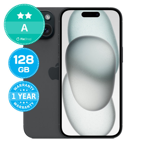 Apple iPhone 15 Black 128GB A Ricondizionato