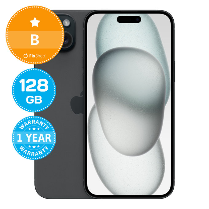 Apple iPhone 15 Plus Black 128GB B Ricondizionato