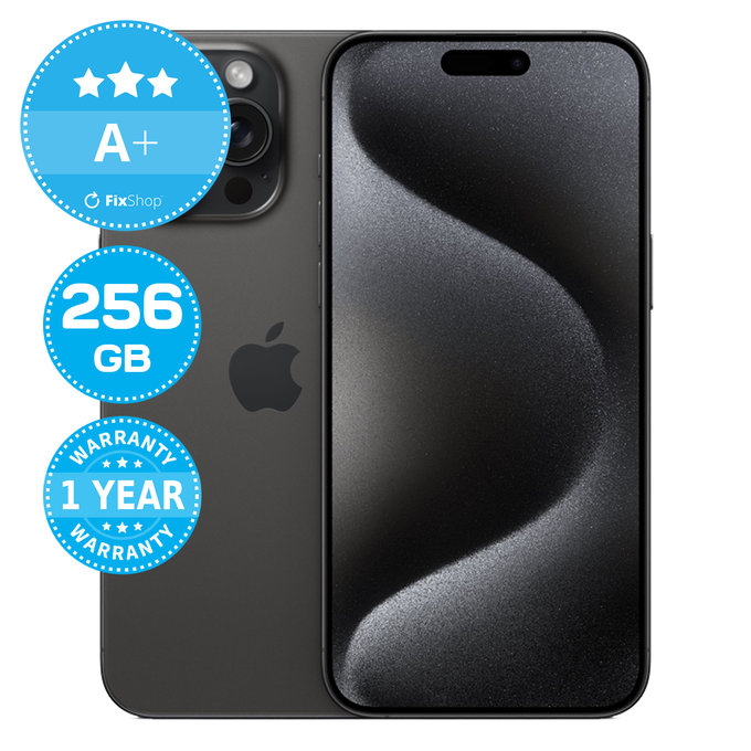 Apple iPhone 15 Pro Max Black Titanium 256GB A+ Ricondizionato