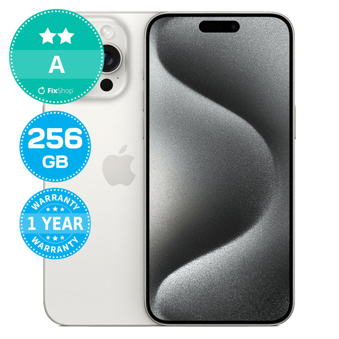 Apple iPhone 15 Pro Max White Titanium 256GB A Ricondizionato