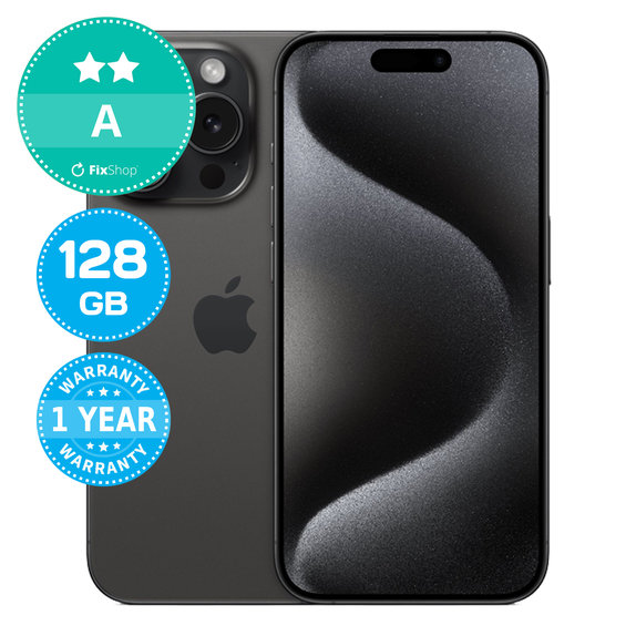 Apple iPhone 15 Pro Black Titanium 128GB A Ricondizionato