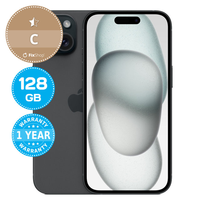 Apple iPhone 15 Black 128GB C Ricondizionato