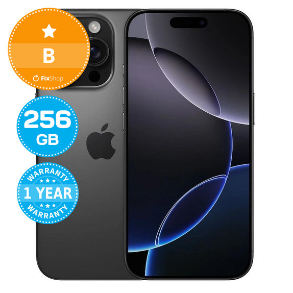 Apple iPhone 16 Pro Black Titanium 256GB B Ricondizionato