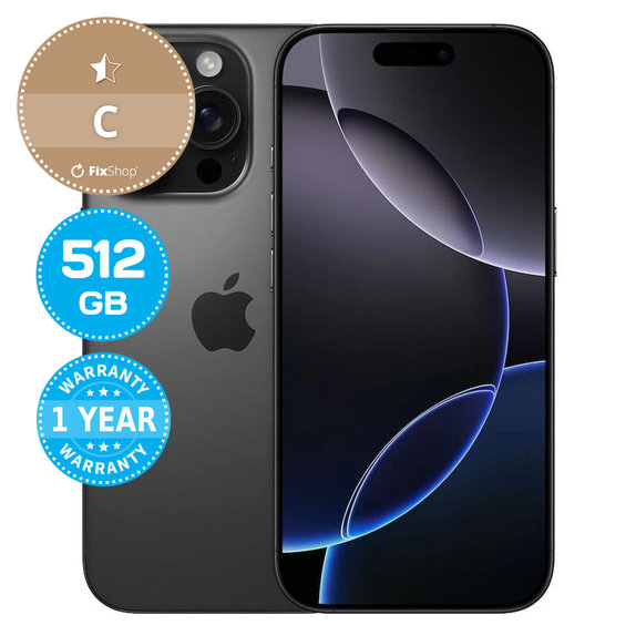 Apple iPhone 16 Pro Black Titanium 512GB C Ricondizionato