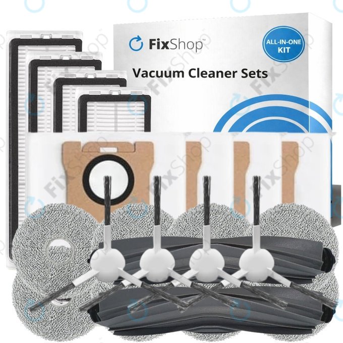 Set di ricambi per Xiaomi Dreame L10s Ultra, Xiaomi Dreame L10s Pro (2x spazzola principale, 4x filtro, 4x spazzola laterale, 8x panno mop, 4x sacchetto polvere)