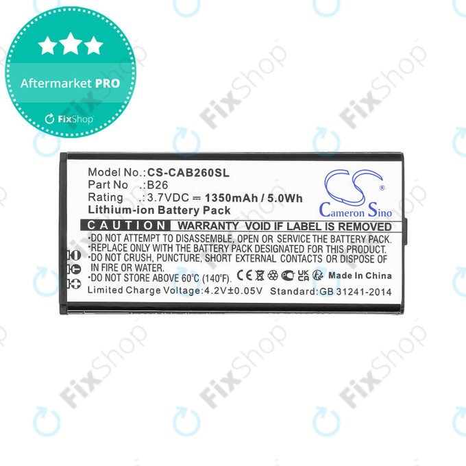 Batteria per Cat B26, B26, Li-Ion, 3.7V, 1350mAh, HQ