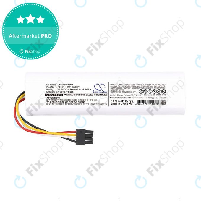 Batteria per Dreame D9 Plus, F9 Pro, Li-Ion, 2600mAh, 14.4V P2051-4S1P-XWDEV, HQ