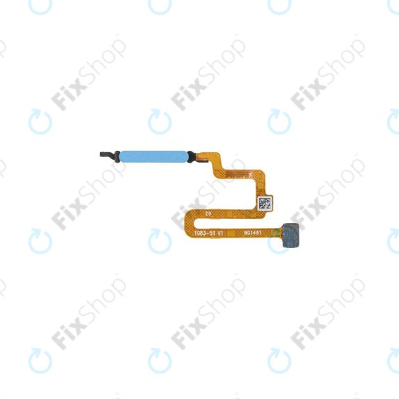 Sensore di impronte digitali e cavo flex per Xiaomi Redmi Note 11 Pro 5G 21091116I, 2201116SG, Blu atlantico