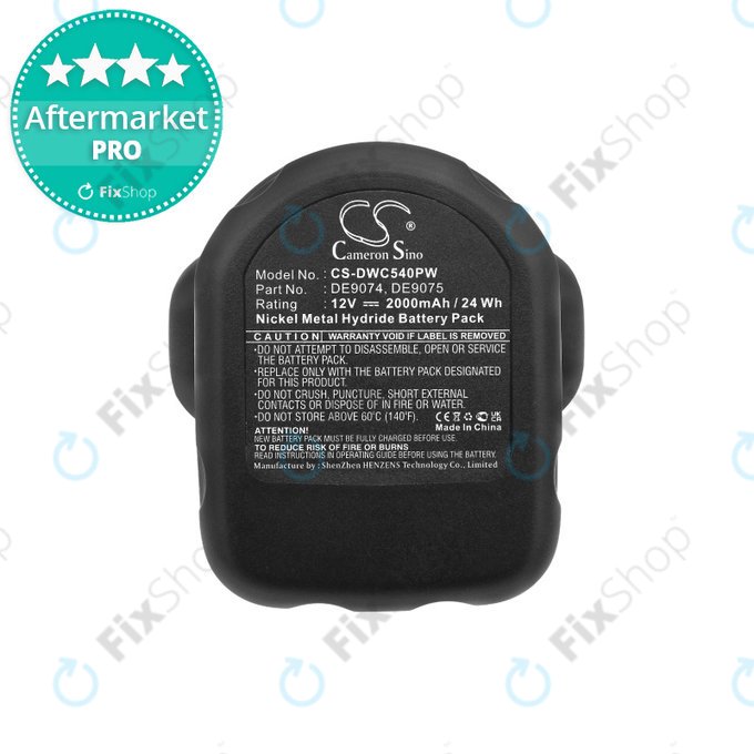 Batteria per DeWalt DC, DW, 2000-series, DE9074, DE9075, 152250-27, 397745-01, 2000mAh, HQ