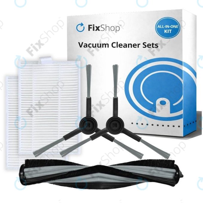 Set di ricambio per Xiaomi Viomi Alpha 2 PRO, V5 PRO, V5 (1x Spazzola principale, 2x Filtri, 2x Spazzole laterali)