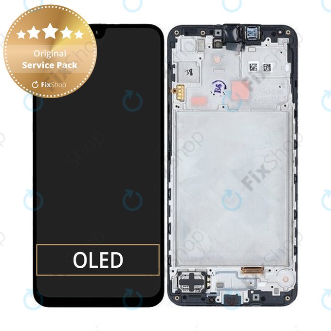 Schermo per Samsung A16 5G, Blue Black, Vetro touch con cornice, GH82-36143A, Genuine Service Pack