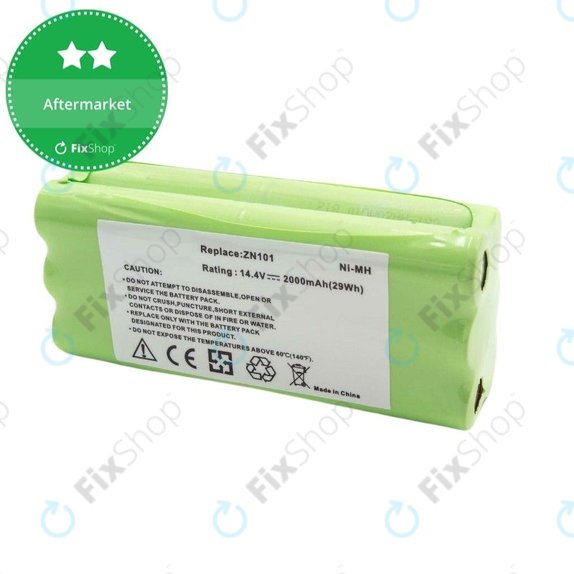 Batteria per Ecovacs Dibea ZN101, K6, L6, Dirt Devil, 0606004, Ni-MH, 2000mAh, 14.4V