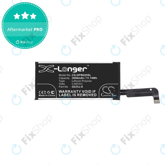Batteria per Google Pixel 4a 4G, 3050mAh, Li-Pol, 3.85 V, G025J-B, HQ