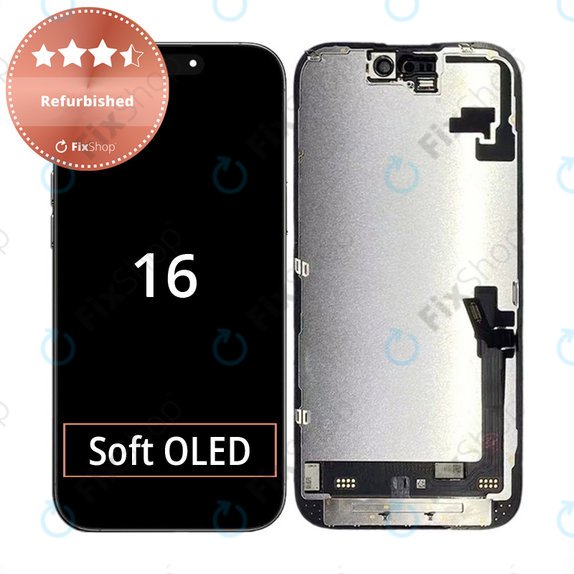 Schermo per iPhone 16, Vetro touch con cornice, Refurbished