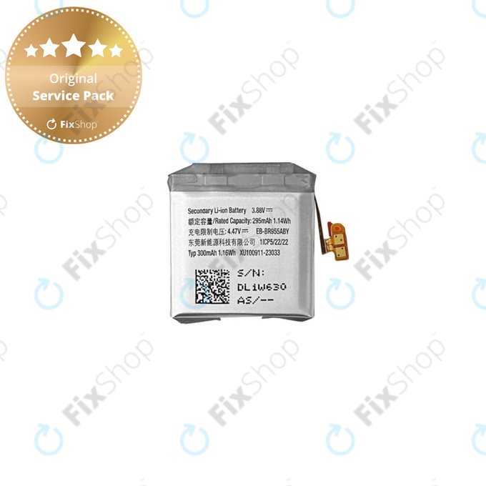 Batteria per Samsung Galaxy Watch 6 43mm Classic R950, R955, 300mAh, EB-BR955ABY, GH43-05160A, Genuine Service Pack