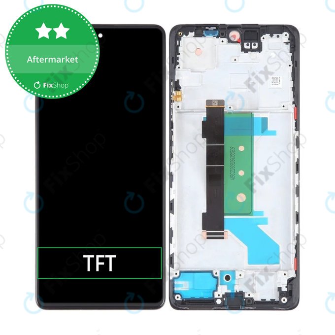 Schermo per Xiaomi Redmi Note 12 Pro+ 5G, Midnight Black, Vetro touch con cornice