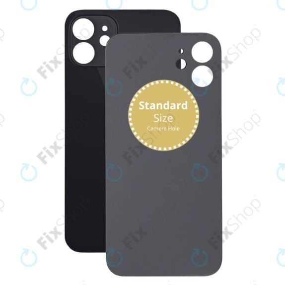 Vetro scocca posteriore per iPhone 12, Black