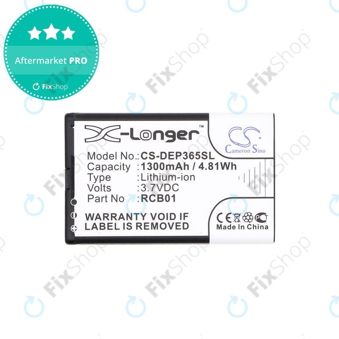 Batteria per Doro Primo 365, RCB01, Li-Ion, 3.7V, 1300mAh, HQ