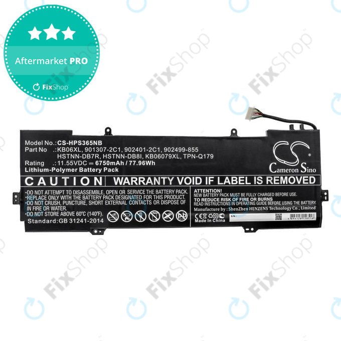 Batteria per HP Spectre X360 15, KB06XL, Li-Pol, 6750mAh, 11.55V, HQ