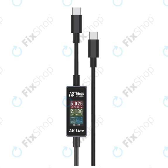 Cavo di ricarica con rilevamento intelligente da USB-C a USB-C, AV-Line