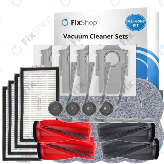 Set di ricambi per Roborock G20s Ultra, Saros 10R, 20 (2x spazzola principale, 4x filtro, 4x spazzola laterale, 8x panno mop, 4x sacchetto polvere)