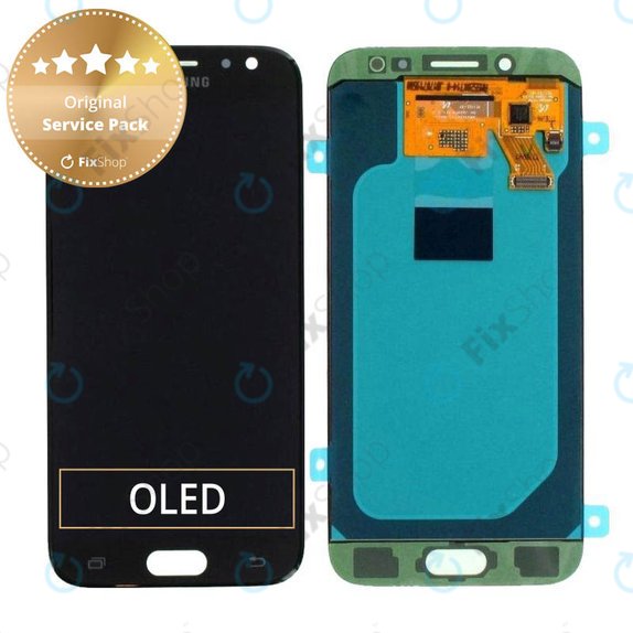 Schermo per Samsung J5 J530F (2017), Black, Vetro touch senza cornice, GH97-20738A, GH97-20880A, Genuine Service Pack