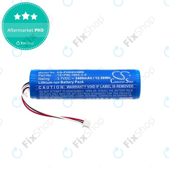 Batteria per Philips Avent SCD833, Avent SCD835, Avent SCD841, Avent SCD831, 1S1PBL1865-2.6, Li-Ion, 3400mAh, 3.7V, HQ