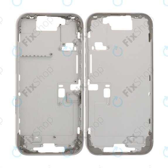 Telaio centrale con pulsanti di accensione e volume per iPhone 16 Pro, Titanio White