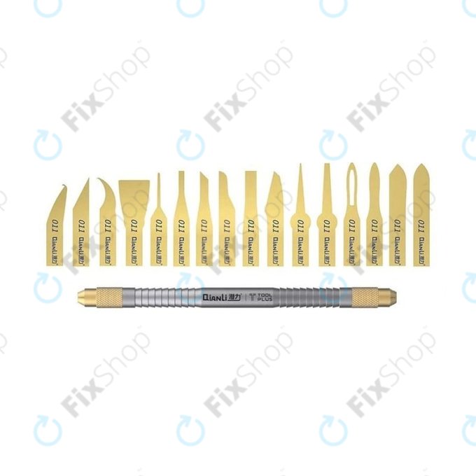 Set lame lucidate a mano con manico 16 in 1, QianLi ToolPlus 011