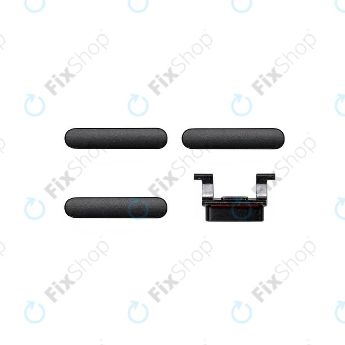 Set pulsanti laterali accensione, volume e silenzioso per iPhone 8 Plus, Space Gray