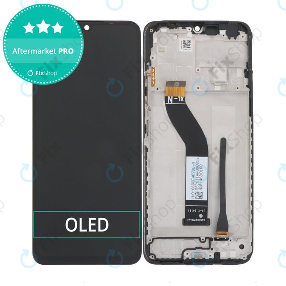 Schermo OLED per Xiaomi Redmi 14C 4G, Poco C75, Midnight Black, Vetro touch con cornice