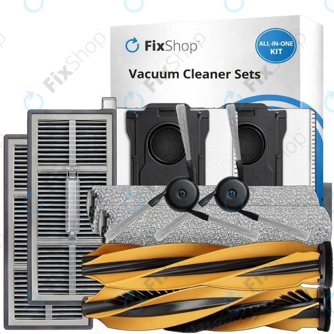 Set di ricambi per Mova Z60 Ultra Roller (1 paio di spazzole principali, 2x filtro, 2x spazzola laterale, 2x panno mop, 2x sacchetto polvere)