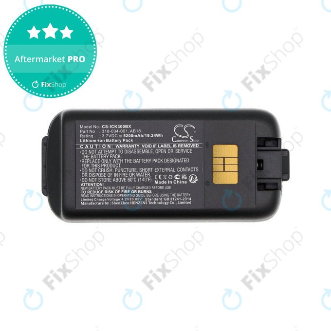 Batteria per Intermec CK3, CK3A, CK3X, CK3R, CK3C, CK3C1, CK3N, 318-034-001, Li-Ion, 5200mAh, 3.7V, HQ