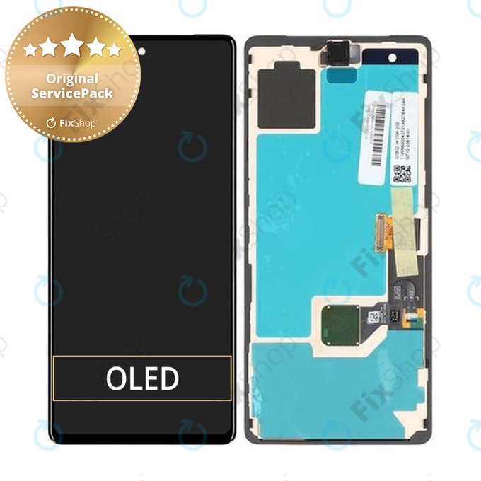 Schermo LCD per Google Pixel 7 GVU6C GQML3, Vetro touch senza cornice, G949-00322-01, Genuine Service Pack