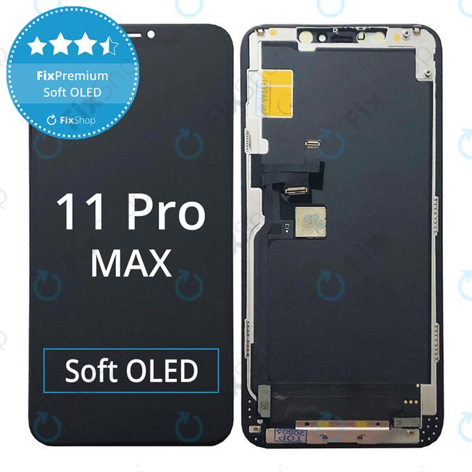 Schermo Soft OLED per iPhone 11 Pro Max, Vetro touch con cornice, FixPremium