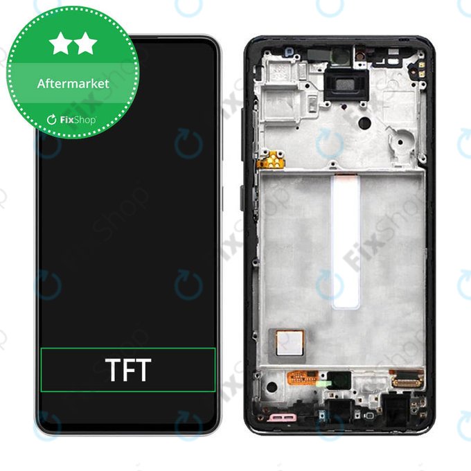 Schermo per Samsung A52 4G A525F, Awesome Black, Vetro touch con cornice