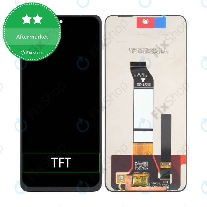 Schermo LCD per Xiaomi Redmi Note 10 5G, Note 10T 5G, Vetro touch senza cornice