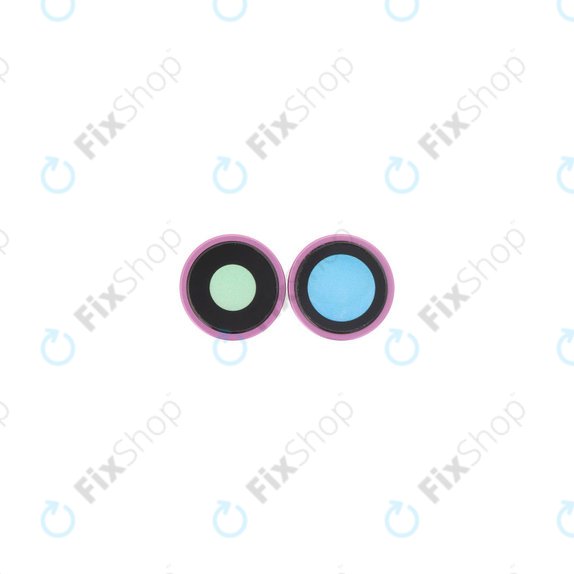 Lente fotocamera posteriore con frame 2 pz per iPhone 16, 16 Plus, Pink