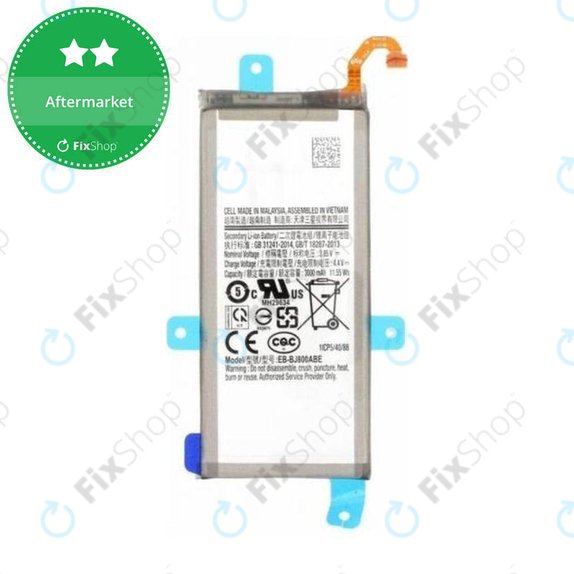 Batteria per Samsung A6 A600 (2018), EB-BJ800ABE, 3000mAh
