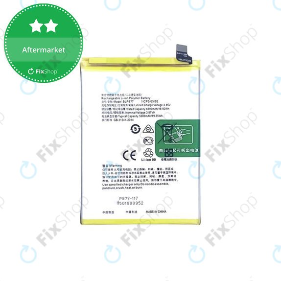 Batteria per Realme 8i, C31, C35, BLP877, 5000mAh