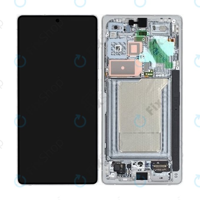 Schermo OLED per Samsung S25 Ultra, Titanium Silverblue, Vetro touch con cornice