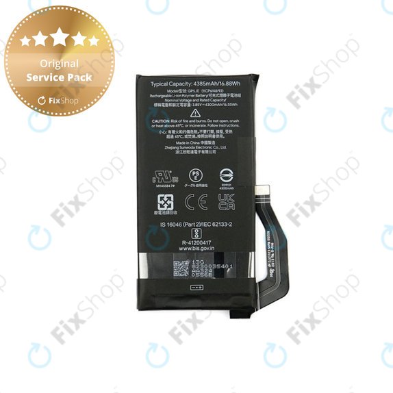 Batteria per Google Pixel 7a, GP5JE, G949-00398-00, 4385mAh, Genuine Service Pack