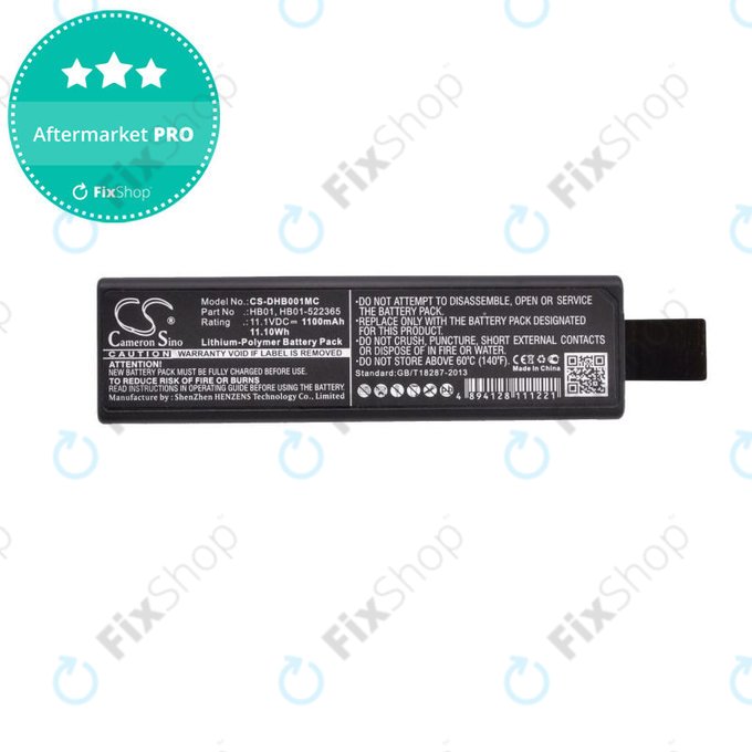 Batteria per DJI Osmo, Zenmuse X3, X5, HB01, Li-Pol, 1100mAh, 11.1V, HQ