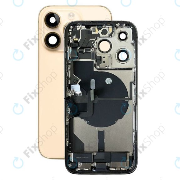Scocca posteriore con piccoli componenti per iPhone 14 Pro, Gold