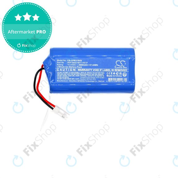 Batteria per Concept VR3110, VR3115 VR3000 INR18650 MH1-4S1P, Li-Ion, 2600mAh, 14.4V, HQ